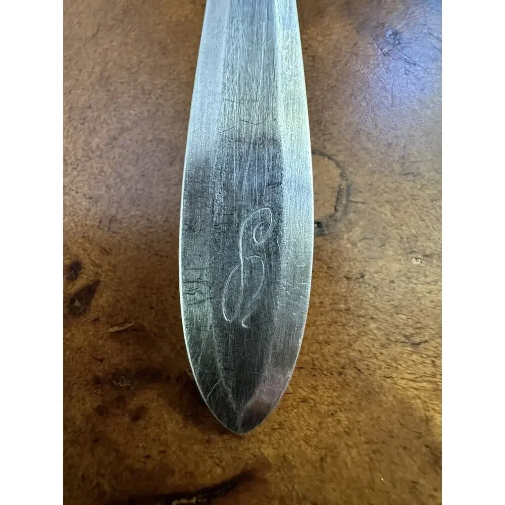 Antique 1914 Patrician Sugar Spoon Silver-plated, by Community Plate, Monogram
